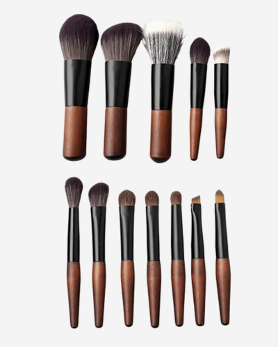12Pcs Travel Cosmetic Brush Set